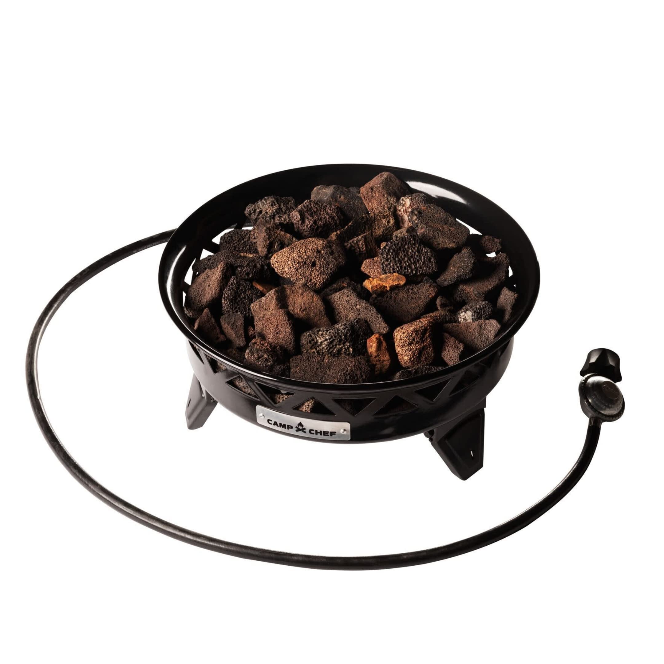Photo 1 of *UNABLE TO TEST* Camp Chef Juniper Fire Pit - Portable & Propane Campfire Pit with Foldable Legs & Lava Rocks - Comes with a Carry Bag - 24"