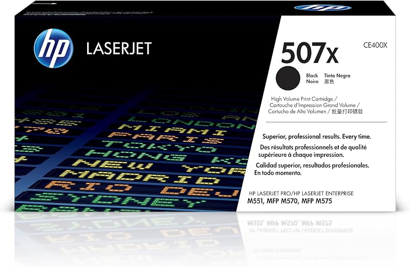 HP CE400X 507X High Yield Black Original LaserJet Toner Cartridge