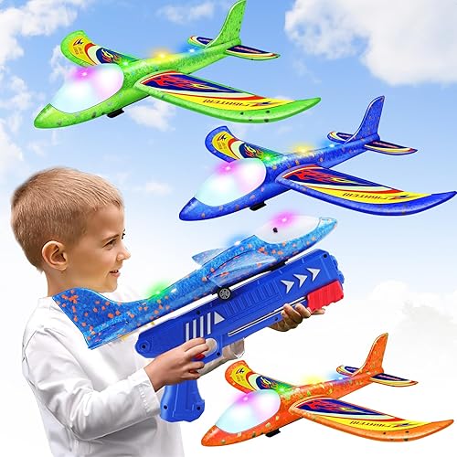 Pack Foam Airplane Launcher Toys, Flight Mode Glider Plane