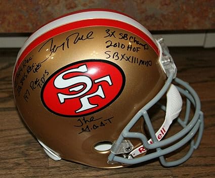 signed jerry rice helmet