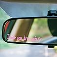 3PCS I Love You Drive Safe Mirror Sticker Car Decals For