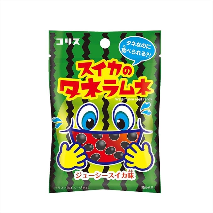 Amazon コリス スイカのタネラムネ 18g 10袋 コリス 駄菓子 通販