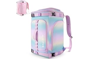 AUROTIER 60L Ski Boot Bag Backpack with Helmet Compartment, Waterproof Ski Backpack for Gloves, Goggles, Skis Gear