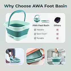 AWA Foot Soaking Tub, Collapsible Foot Bath Soak