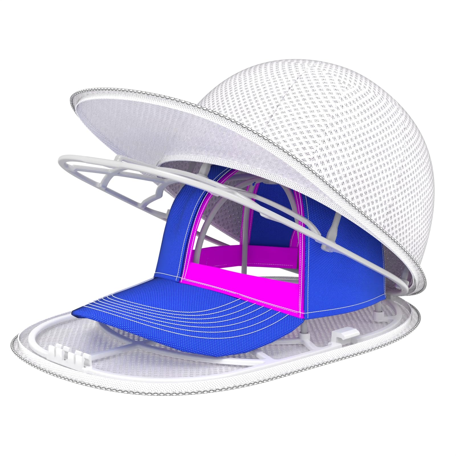 Photo 1 of YEENOR Hat Washer Cage for Washing Machine - Baseball Cap Cleaner Rack, Ball Cap Washing, Dishwasher Safe, Perfect for Cleaning and Protecting Hats in Dishwasher (White 1 Pack with Bag)