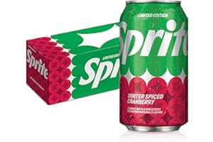 Sprite Winter Spiced Cranberry, Lemon-Lime and Cranberry Flavored Soda Pop Soft Drink, 12 fl oz, 12 Pack