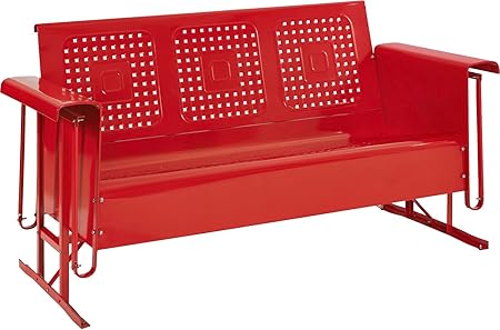 Amazon Com Crosley Furniture Bates Sofa Glider Red Garden