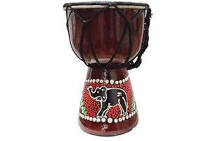 STONEAGE ARTS Novelty Decorative Djembe 6" high x 4" top (Elephant, 6 Inch)