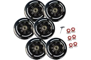 GXBHSP Inline Skate Wheels 110mm 125mm Skate Wheels Professional 85A Inline Speed Skating Shoes Replacement wheel with ABEC-9 Bearings High-Grip (110mm,6)