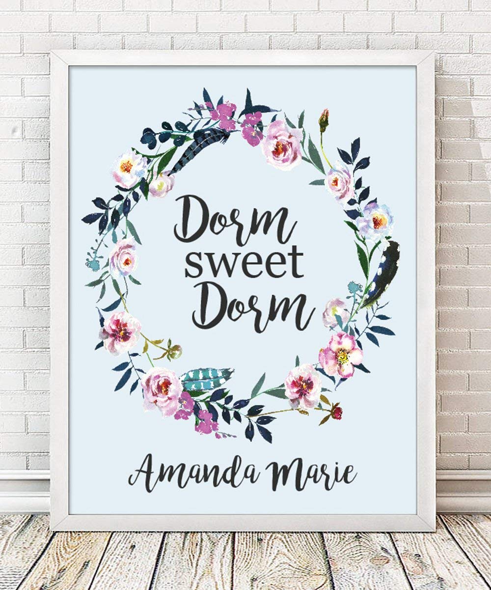 Dorm Sweet Dorm Paper Art Print Dorm Wall Art Cute Dorm Room Decor Girl Dorm