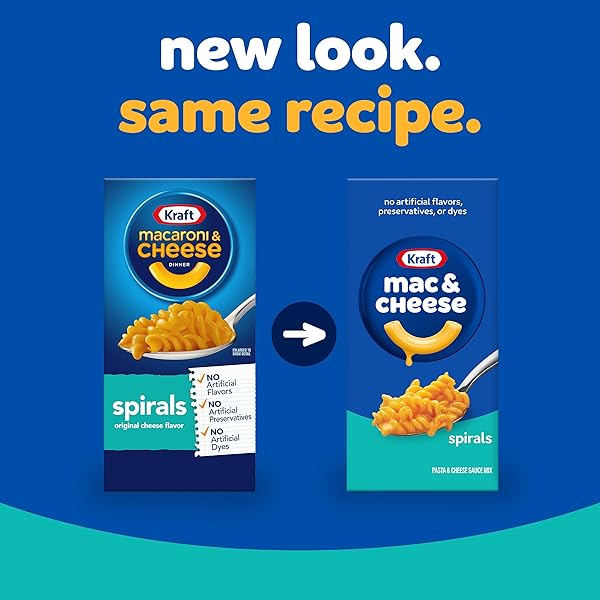 KRAFT SPIRALS ORIGINAL MAC & CHEESE MACARONI AND CHEESE DINNER, 5.5 OZ BOX