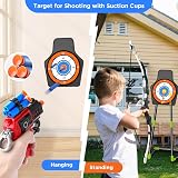 VATOS 2 Pack Archery Set Light Up Bow & Arrow Toy Cup Target 29 in Dart Board view 2