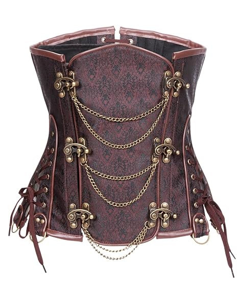 Bslingerie Damen Steampunk Unterbrust Korsagen