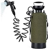 Vevitts Portable Shower 2.1 Gallon (8L), Camping Shower with 10 Mode Shower Head, Portable Beach Shower for Surfing, Camping &amp; Van Life &ndash; Outdoor Rinse Kit with Hand Pump