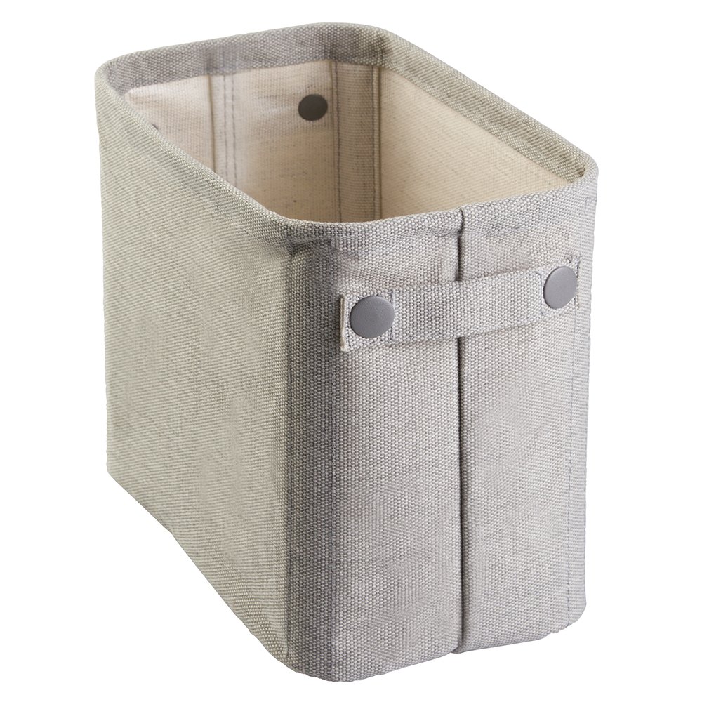 InterDesign Wren Cotton Fabric Bathroom Storage Bin for Magazines