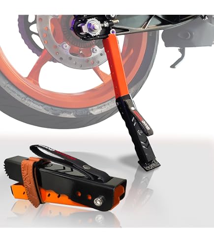 GrandPitstop Support de nettoyage de roues de moto, remplacement de béquille d'atelier, lubrification de la chaîne, GRoller (grand modèle : motos < 272 kg et largeur de pneus < 240 mm
