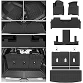 Floor Mats for Chevy Tahoe/GMC Yukon 7 Seats Bucket Seat (Not for Yukon XL) 2021-2025 2026, All Weather Cargo Liner for Tahoe Accessories, Heavy Duty Car Mats, Car Accessories
