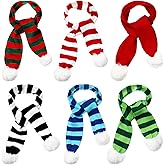 Liitrsh 6 Pcs Unisex Christmas Scarf with Tassels, Soft Knitted Holiday Scarf for Women Wraps Gift, 6 Styles (Ball Style) Multicolor