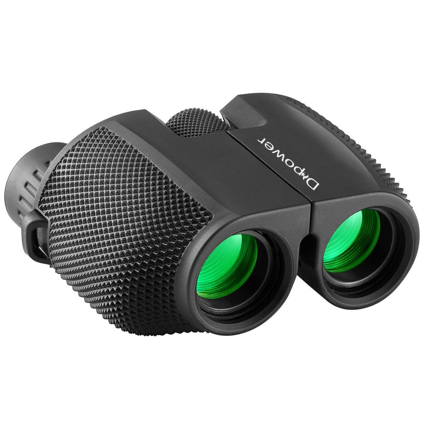 DFlamepower 10x25 Compact High Powered Folding Binoculars Waterproof Telescope for adults/outdoor birding watching/travelling/sightseeing/hunting
