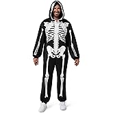 Spooktacular Creations Halloween Skeleton Costume, Adult Skeleton Costume, Skull Jumpsuit for Halloween Cosplay Party