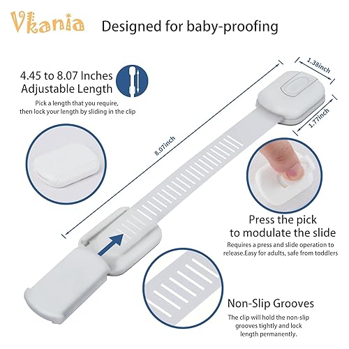 Vkania Baby Proofing Cabinet Strap Locks Child Safety Drawer