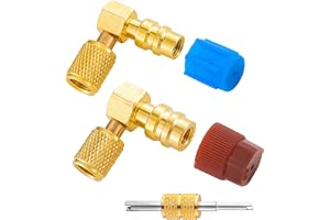 Tigbear R12 to R134A AC Fitting Adapter Kit for Auto A/C Refrigerant System | High/Low AC Fitting Port Retrofit Conversion Adapter, R12 to R134a Conversion Kit
