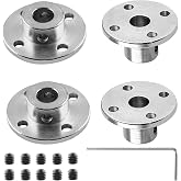 Bivethoi Rigid Flange Shaft Coupling, 12mm, 4 Pcs | High Hardness Metal Guide Coupler, Bearing Fittings Motor Connector, M4 Fastening Screw, 1 Pcs Hex Wrench, DIY Handmade Model