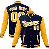 KXK Personalized Varsity Jacket Custom Men Women Casual Baseball Letterman Bomber Jackets Stitched Letters Number
