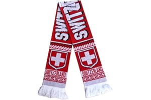 PREMIERSHIP Switzerland Scarf | Soccer Fan Scarf | Premium Acrylic Knit