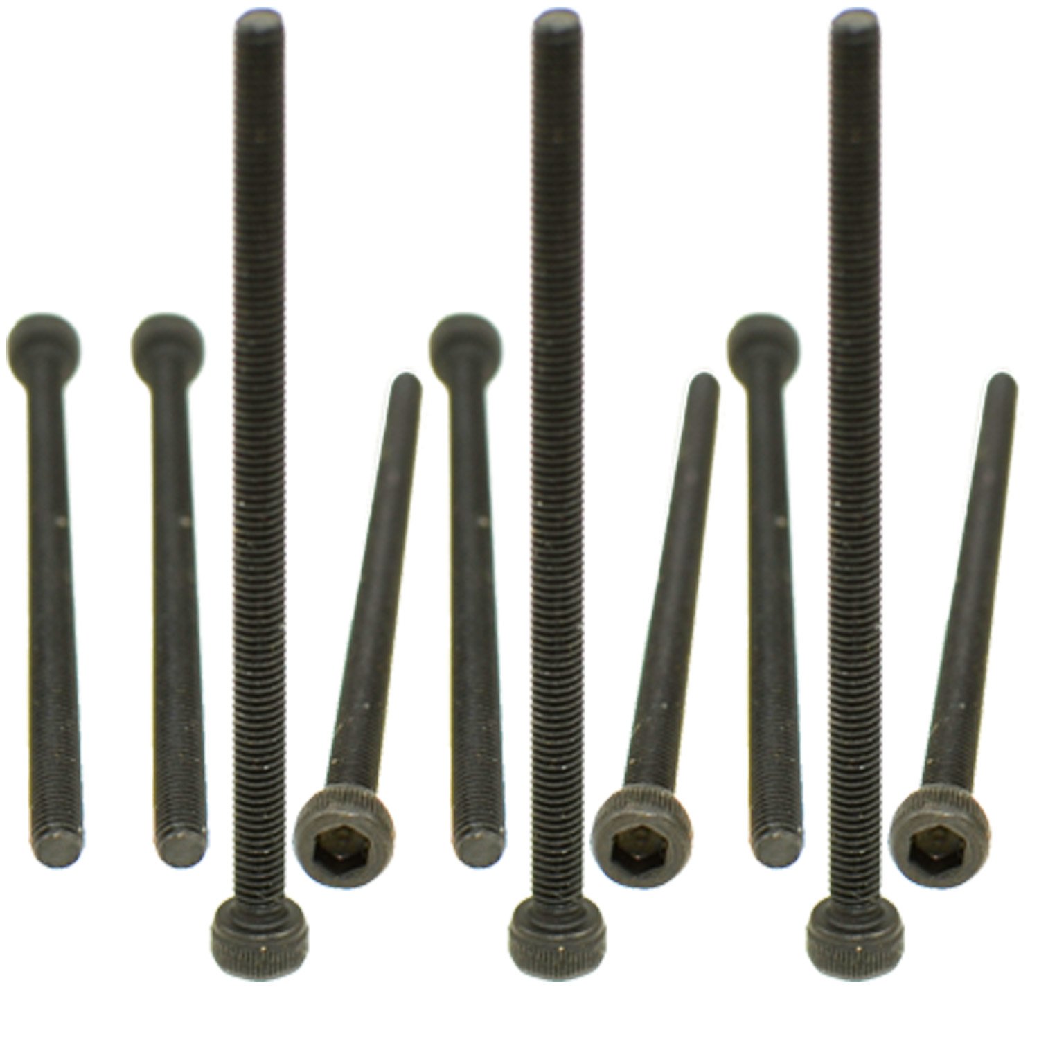 XunLiu 10PCS Grade 14.9 Alloy Steel Hex Socket Head Cap Screws Allen Wrench Drive Knurled Screws Black M3 50mm