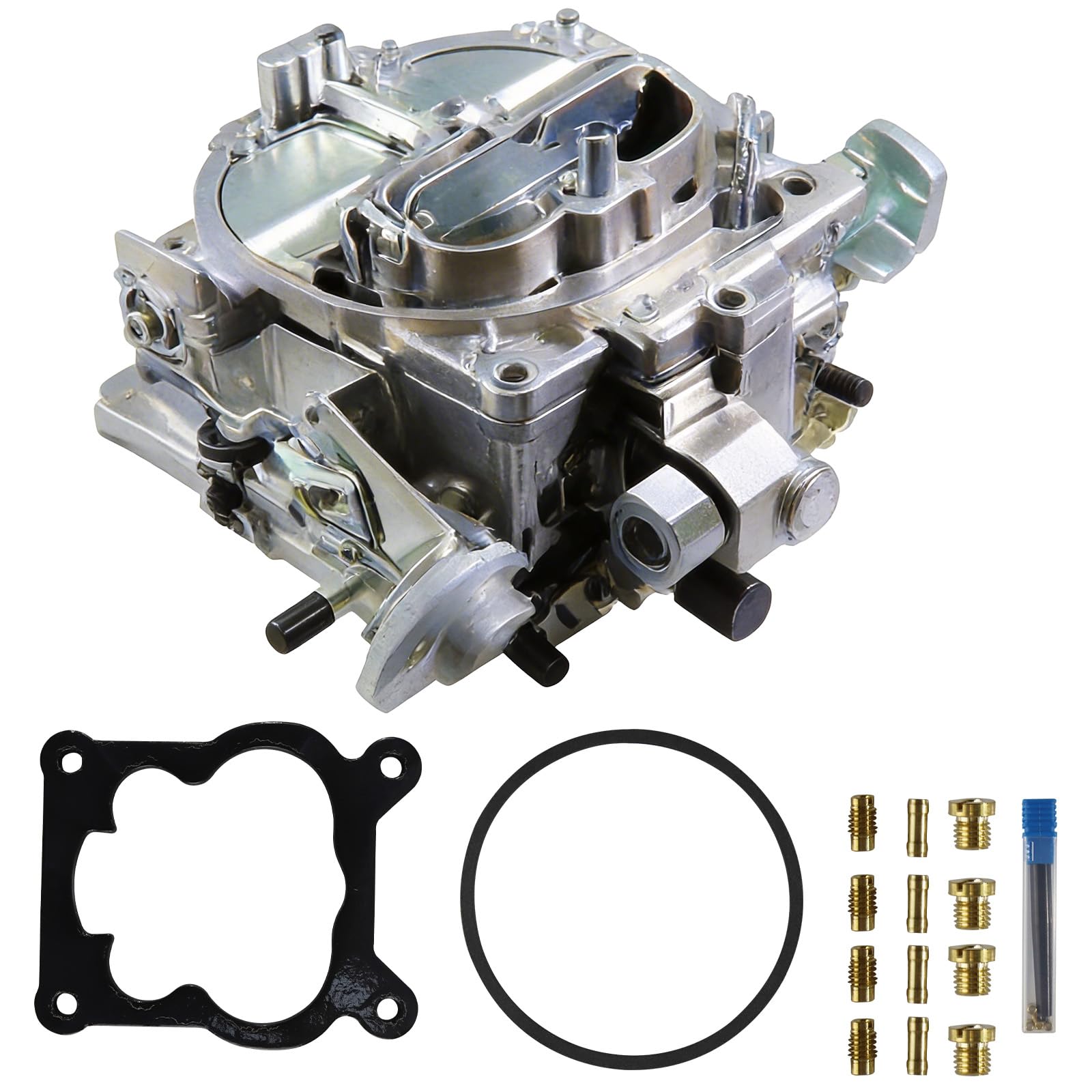 Photo 1 of 4 Barrel Carburetor 1901R For Rochester Quadrajet Carburetor 4BBL 4MV 750 CFM, For Chevy 1966-1973 327 350 427 Engines Trucks & Cars, For Corvettes 1975-1979 Replace# 7026202 7026203