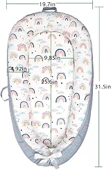 EAQ Baby Nest Pod for Newborn 0-12 Months 100% Cotton Travel Sleep view 4