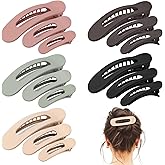 15 PCS Flat Claw Clips, 5 Colors Flat Hair Clips 3 Sizes Hair Claws for Women Girls Accessories Barrettes for thick Thin Hair