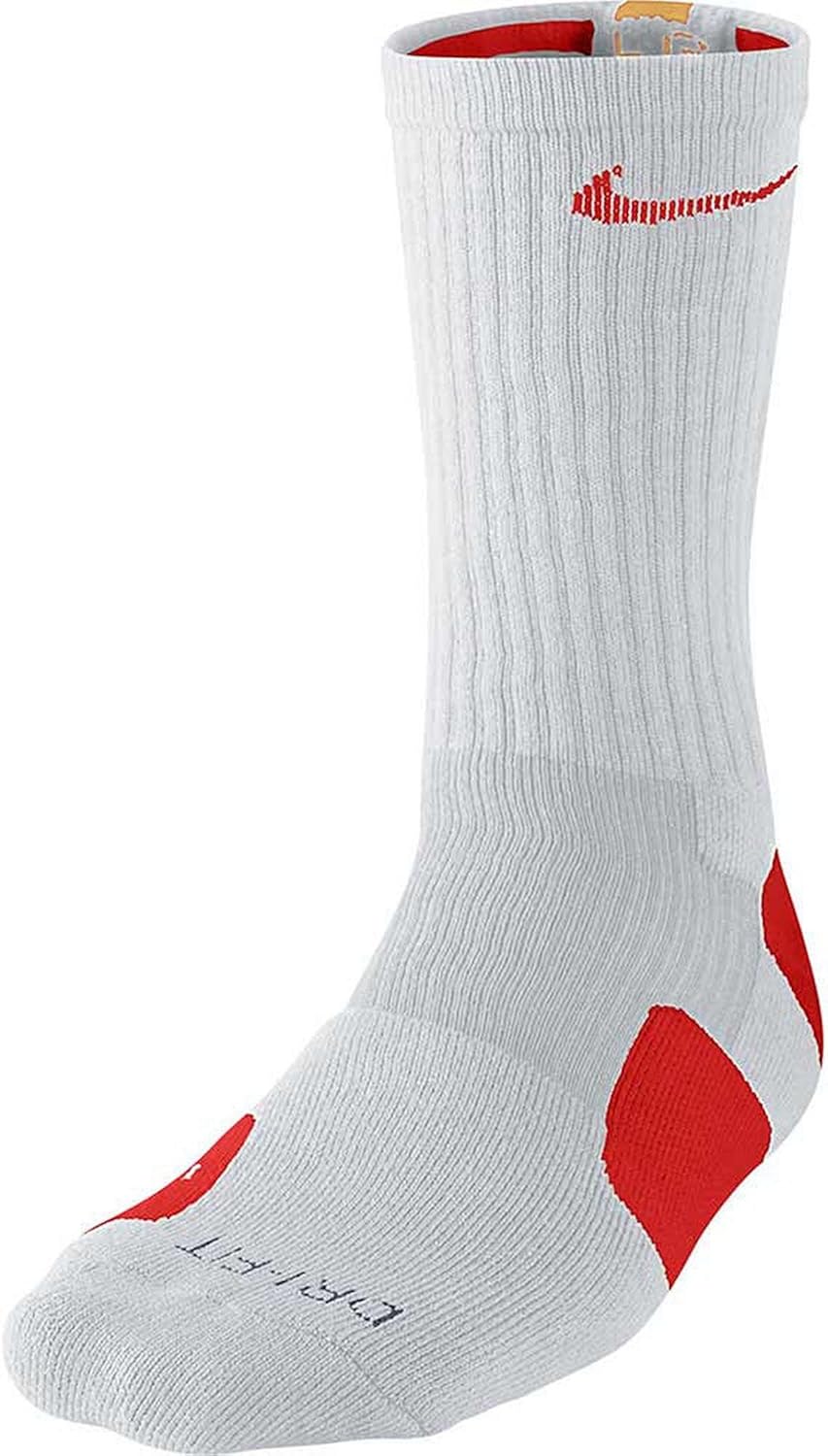 Nike Mens Elite Basketball Crew Socks, Grey, One Size