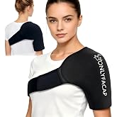 onlyfacap Shoulder Ice Pack Wrap, Hot &amp; Cold Compression for Rotator Cuff | gel,reusable,flexible,adjustable left/right,shoulder brace,wide biceps fit,relieves rotator cuff and tendonitis pain relief