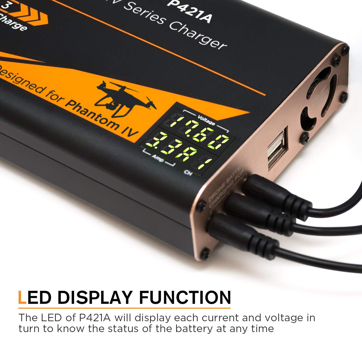 Energen DroneMax P421A Drone Battery Charger, DJI Phantom 4 / Advanced/Pro/Pro+ Accessories, Intelligent Fast Multi Battery Charging Hub Station (Charge 3 Batteries & 2 USB Ports Simultaneously): Industrial & Scientific