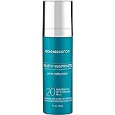 Colorescience Mattifying Perfector Face Primer, Water Resistant Mineral Sunscreen, Broad Spectrum 20 SPF UV Skin Protection, 1 Fl oz