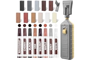 PUYD Hardwood Floor Repair Kit with Heat Pen, Laminate Vinyl Floor Repair Kit, 11 Colors Linoleum Floor Hard Wax Furniture Touch Up Marker Pen Scratches Repair Remover for Cracks,Holes,Door,Table,Cabinet