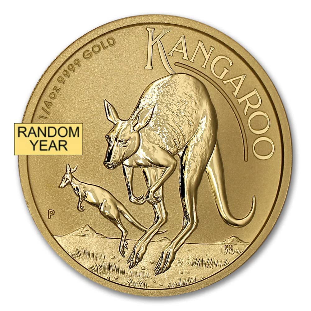1987 - Present Australia Gold Kangaroo/Nugget (Random Year) 1/4oz .9999 Brilliant Uncirculated