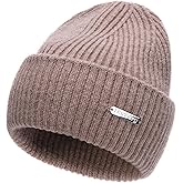 Harikery Wool Knit Beanie hat for Women Man Warm Soft Cashmere Beanie Unisex Cozy Skull Cap Winter Headwear