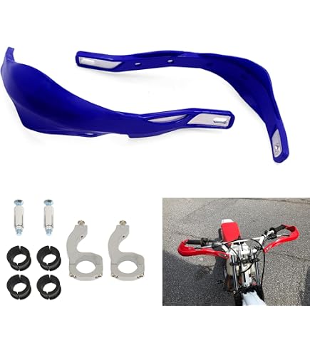 TSWNE Aluminum Inside Hand Brush Guards For Dirt Bikes & ATVs - Blue, Fits Yamaha, Suzuki & Most 7/8" Handlebar - View #8