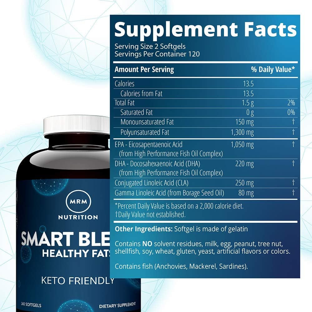 MRM Smart Blend Essential Fatty Acids - 240 Softgels: Health & Personal Care