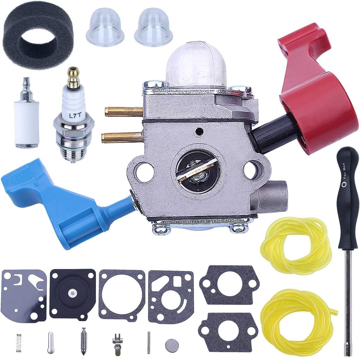 C1U-W12A Carburetor for Poulan FL1500 FL1500LE 952711486 Craftsman with Adjusting Tool Air Fuel Filter Line Tune Up Kit Gas Leaf Blower 530071629 C1U-W12B - Image 3
