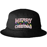 Go All Out Merry Christmas with String of Lights Bucket Ponytail Visor Embroidered Cap Dad Hat