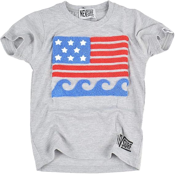 Amazon Nev Surfboards ネブ ｔシャツ 半袖 男の子 Usa アメリカ 国旗 サーフィン サーフブランド キッズ ジュニア 子供 服 Tシャツ カットソー 通販