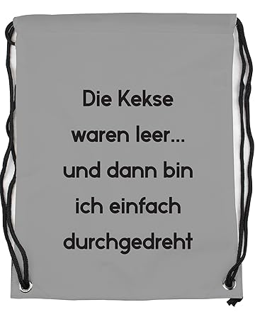 Die Kekse Waren Leer Motiv Auf Gymbag Lustige Sprüche Und