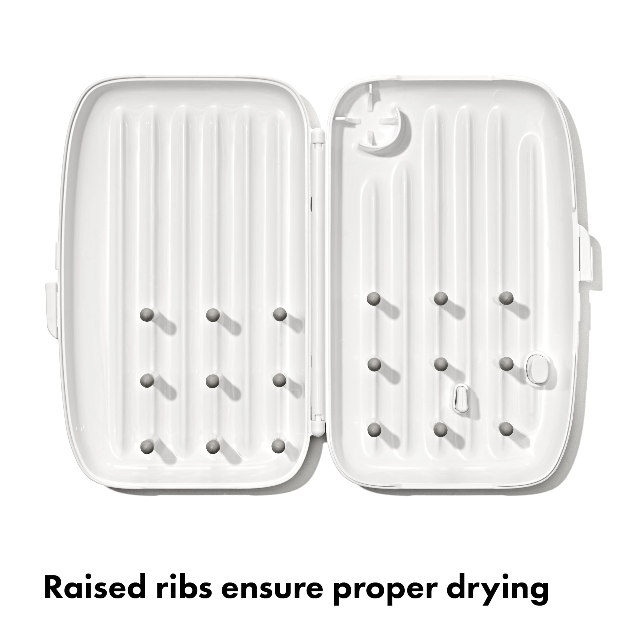 OXO Tot Travel Size Drying Rack with Bottle Brush- Gray