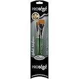 Connoisseur Protege Short Handle Gold Nylon Brush, 1/2 and 3/4-Inch