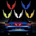 TOMALL 5 Pair Reflective Angel Wings Stickers for Car Safety Warning High-Intensity Night Visibility Anti-Collision Reflective Decals Waterproof for Car Logo Rearview Mirror