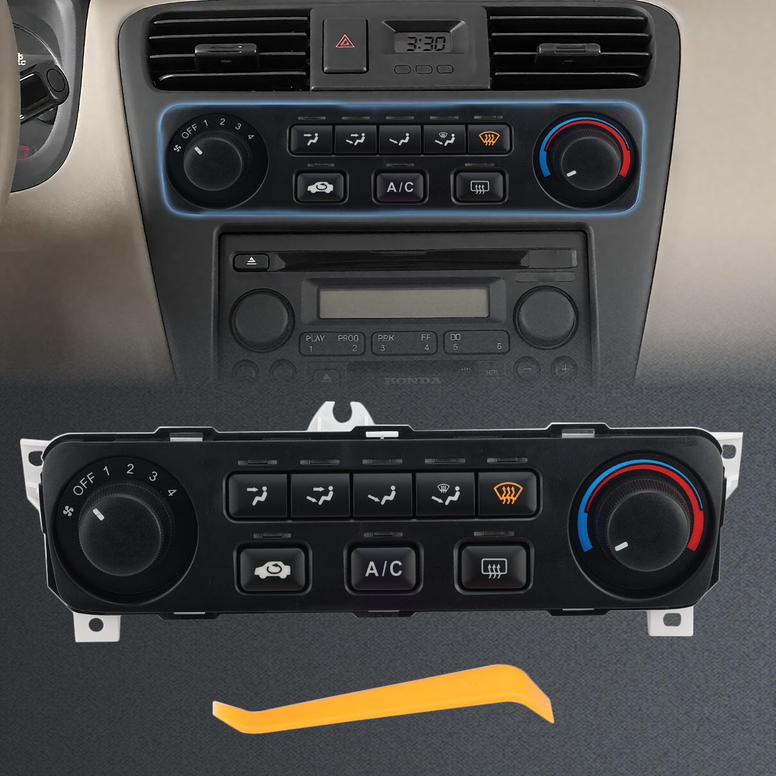 Photo 1 of A/C Heater Climate Control Module Compatible with 2001 2002 Honda Accord Replace #79600-S84-A21ZA